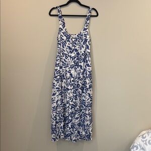 Blue and White  Floral Dress
